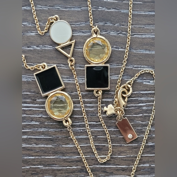 KATE SPADE gold tone Ipanema Tile station scattered necklace - Picture 6 of 7